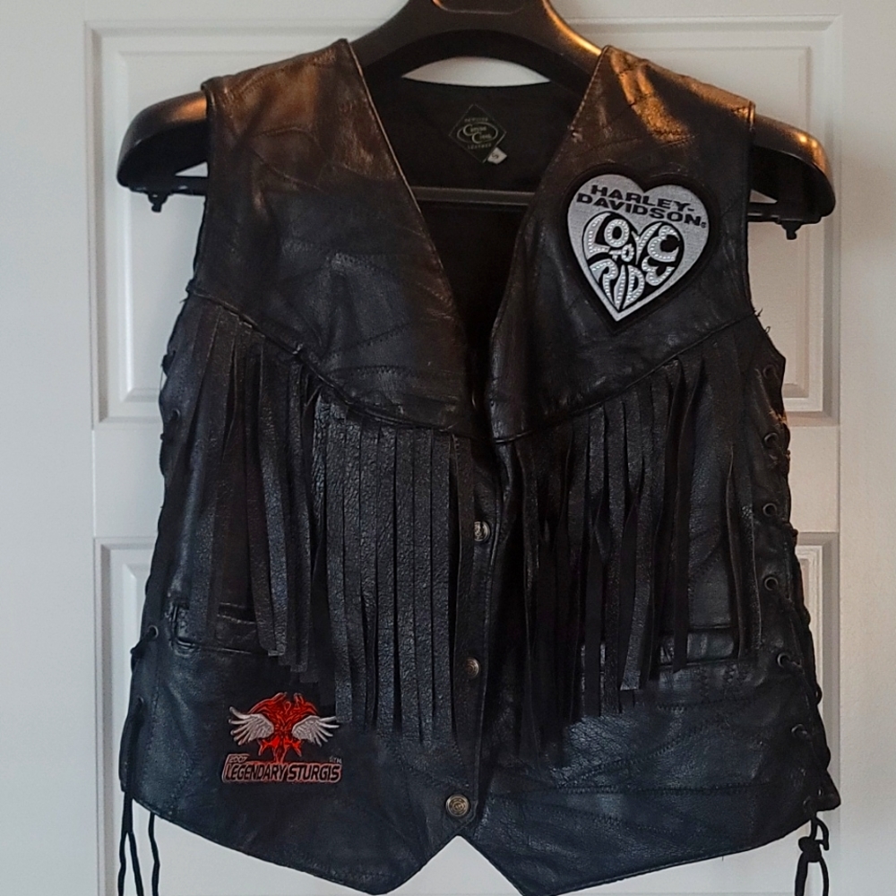 Vintage motorcycle leather vest